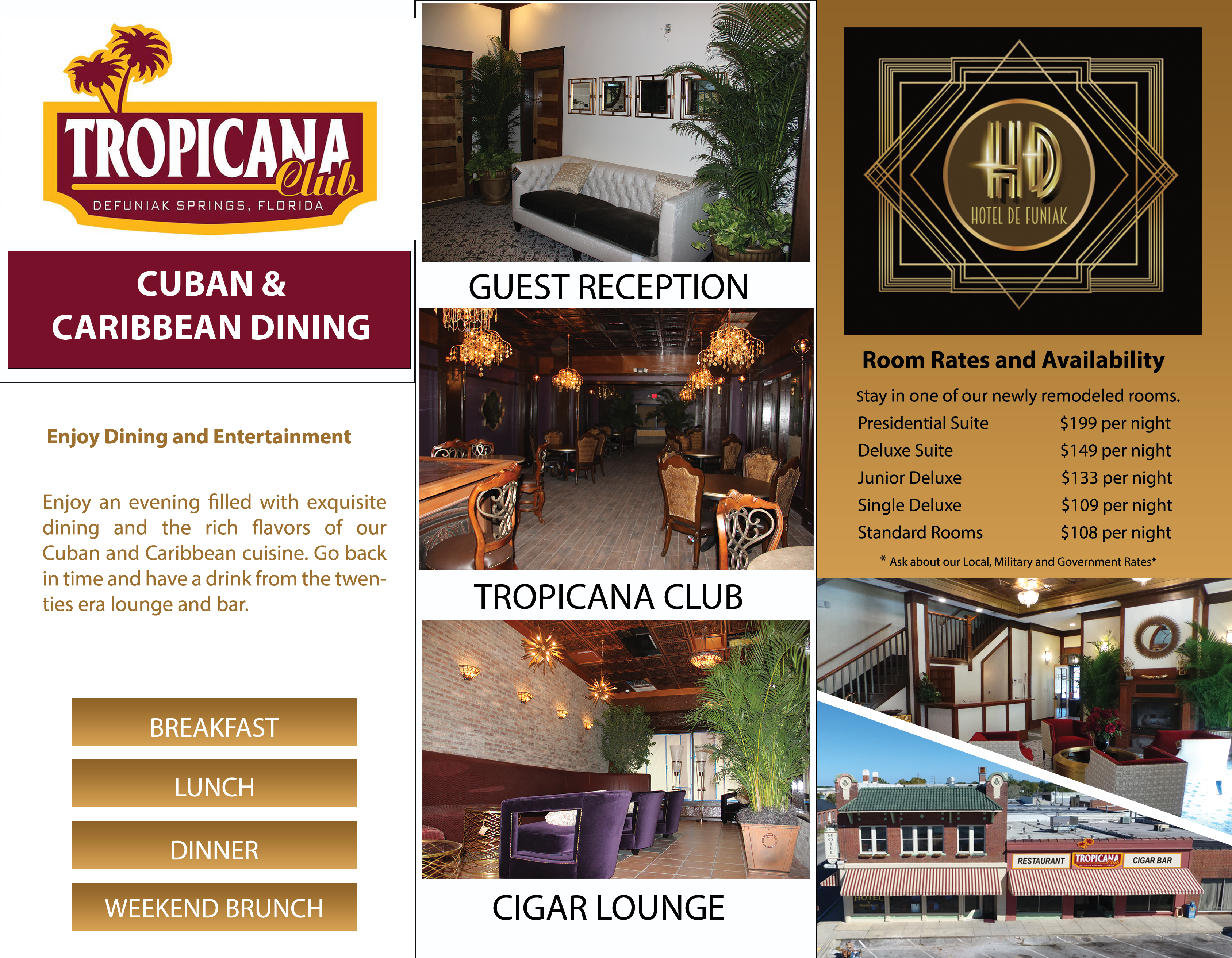 DeFuniak Hotel and Tropicana Brochure