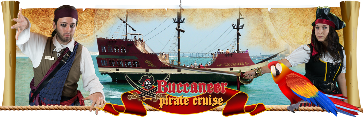 buccaneer slide 6 - pirate with ship 