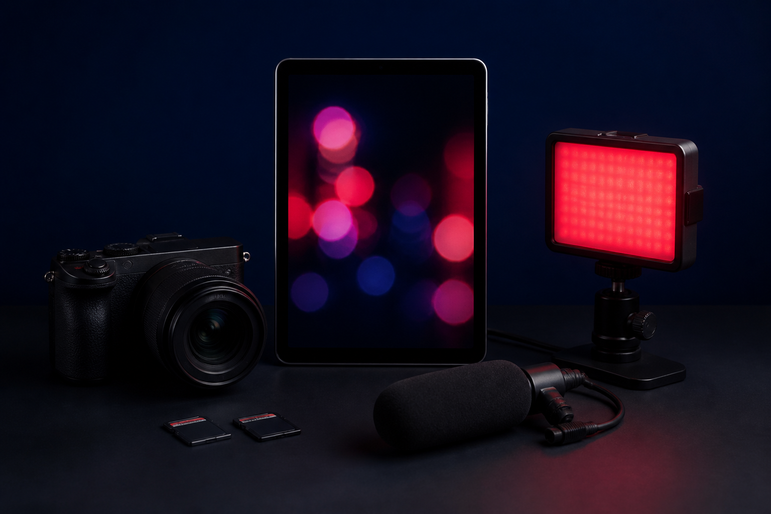 Camera, light, and mic for nonprofit short-form video
